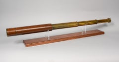 J.H. Steward London Quick Focus Marksman Telescopio in ottone e pelle Spyglass