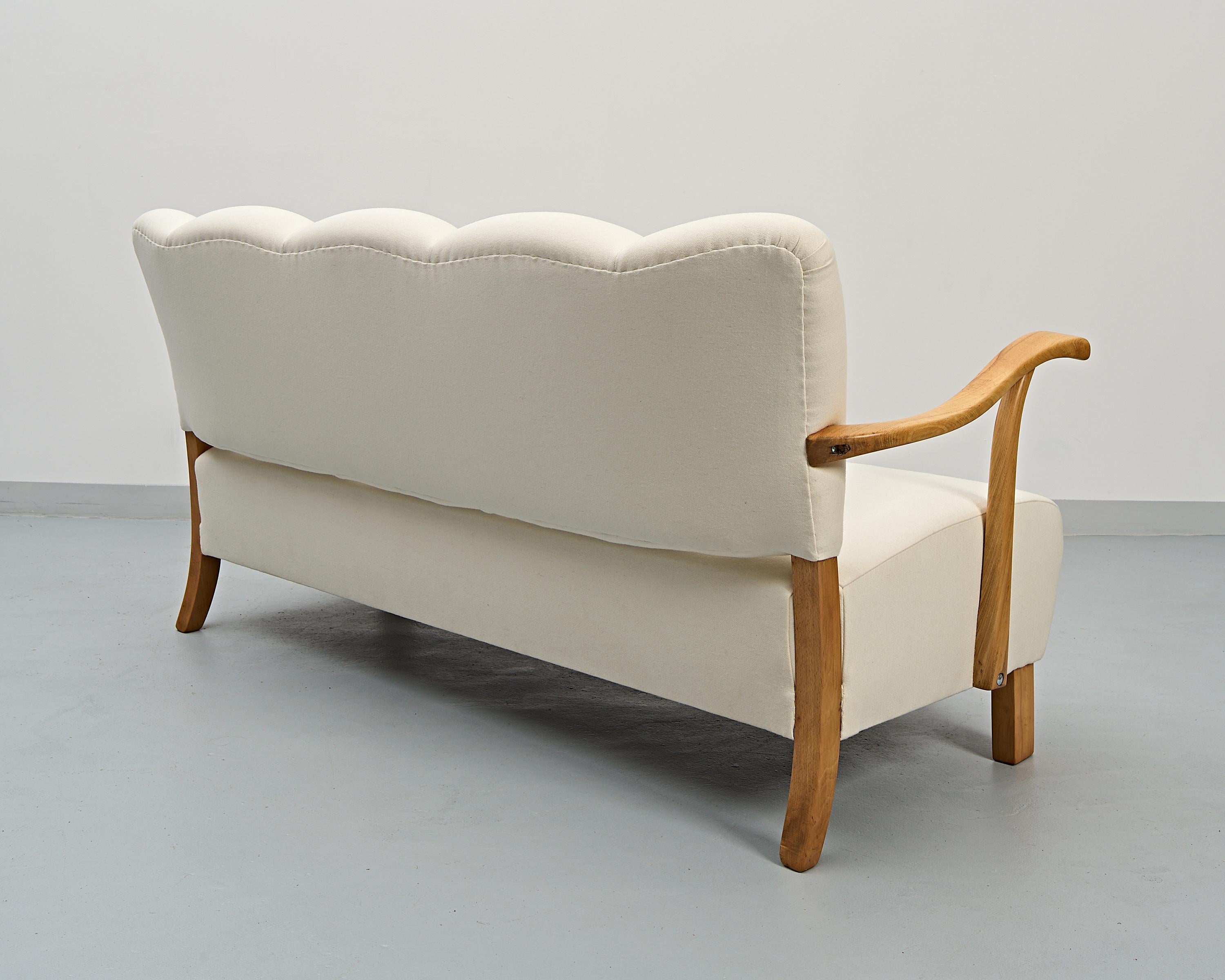 J. Halabala set of sofa and two armchairs, 1930 For Sale 9