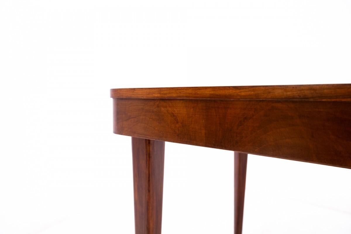Walnut J Halabala table from the 1930s, Czechoslovakia. For Sale