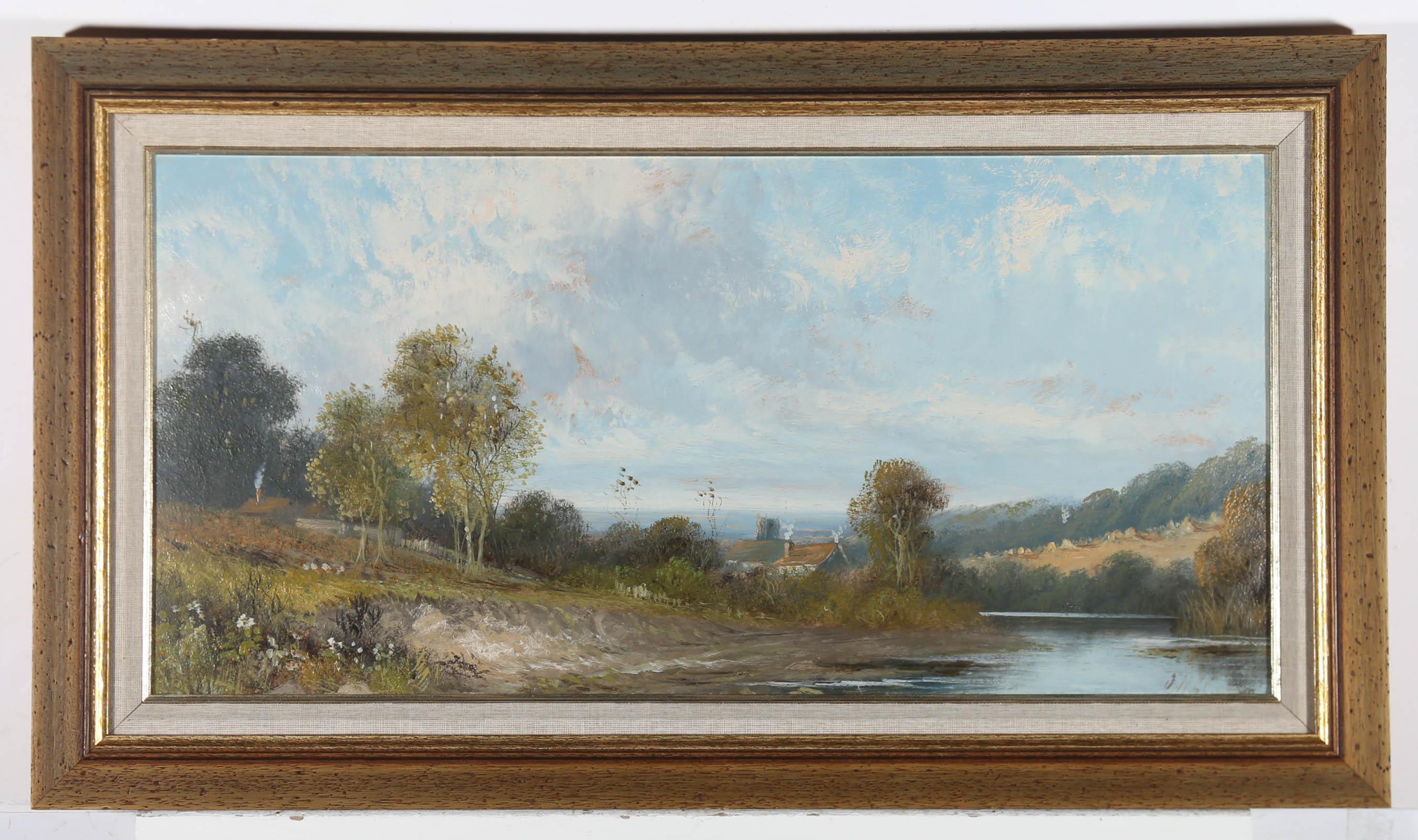 J. Hall - Olio dei primi del Novecento incorniciato, 