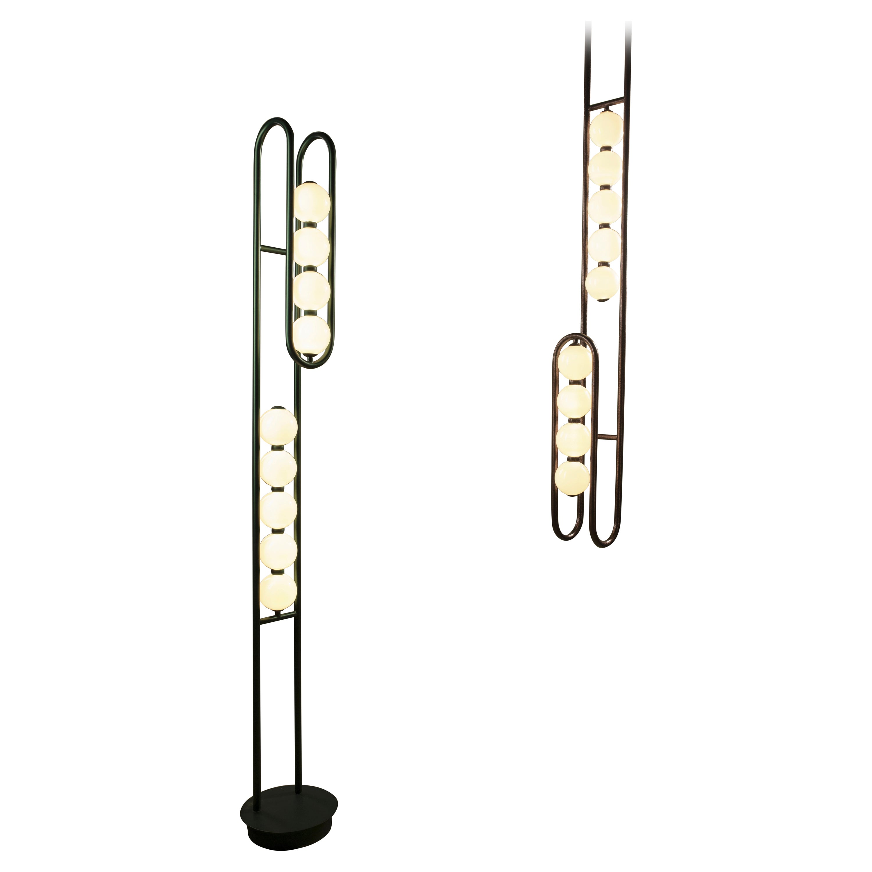 J Hanging Lamp with Integrated Led and Brass