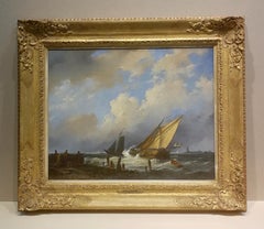 Antique Stormy weather, J. Hilverdink, Oil paint/canvas, Romantic