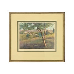 J. Hohenberger Original Künstler signiert "Im Tal des Friedens" Gerahmte Lithographie