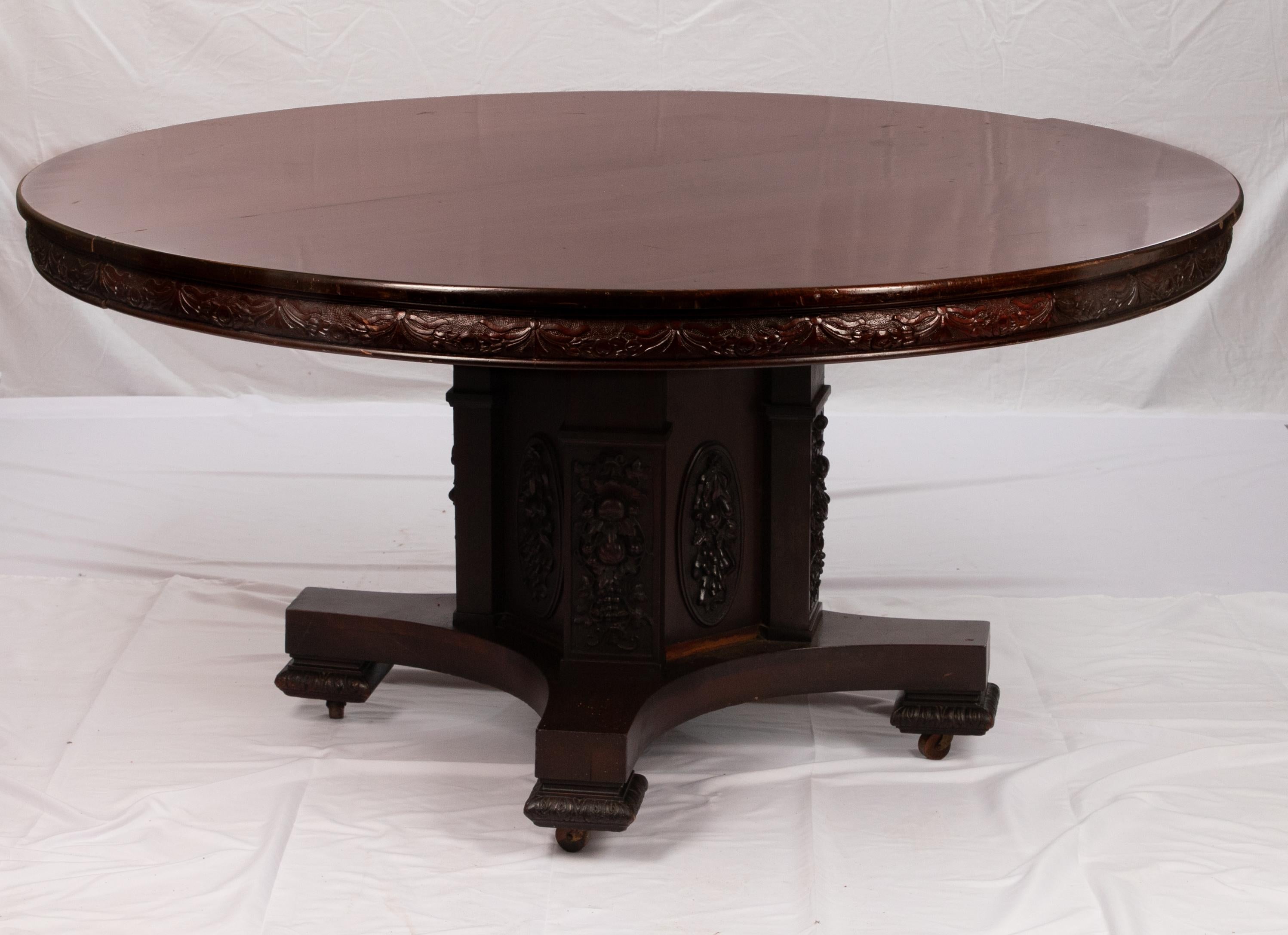 Art Nouveau J Horner Round Dining Table For Sale