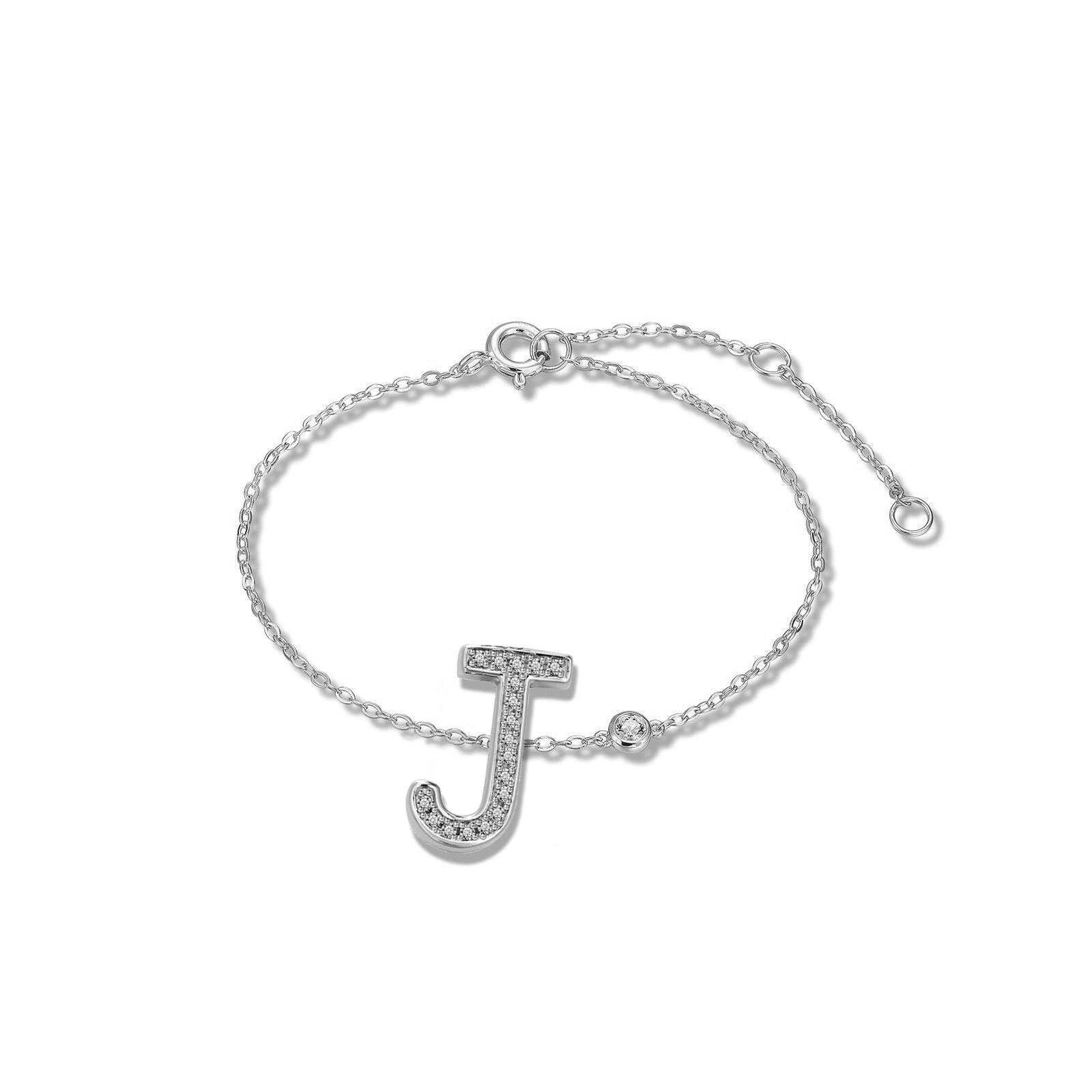 anklet with initial j