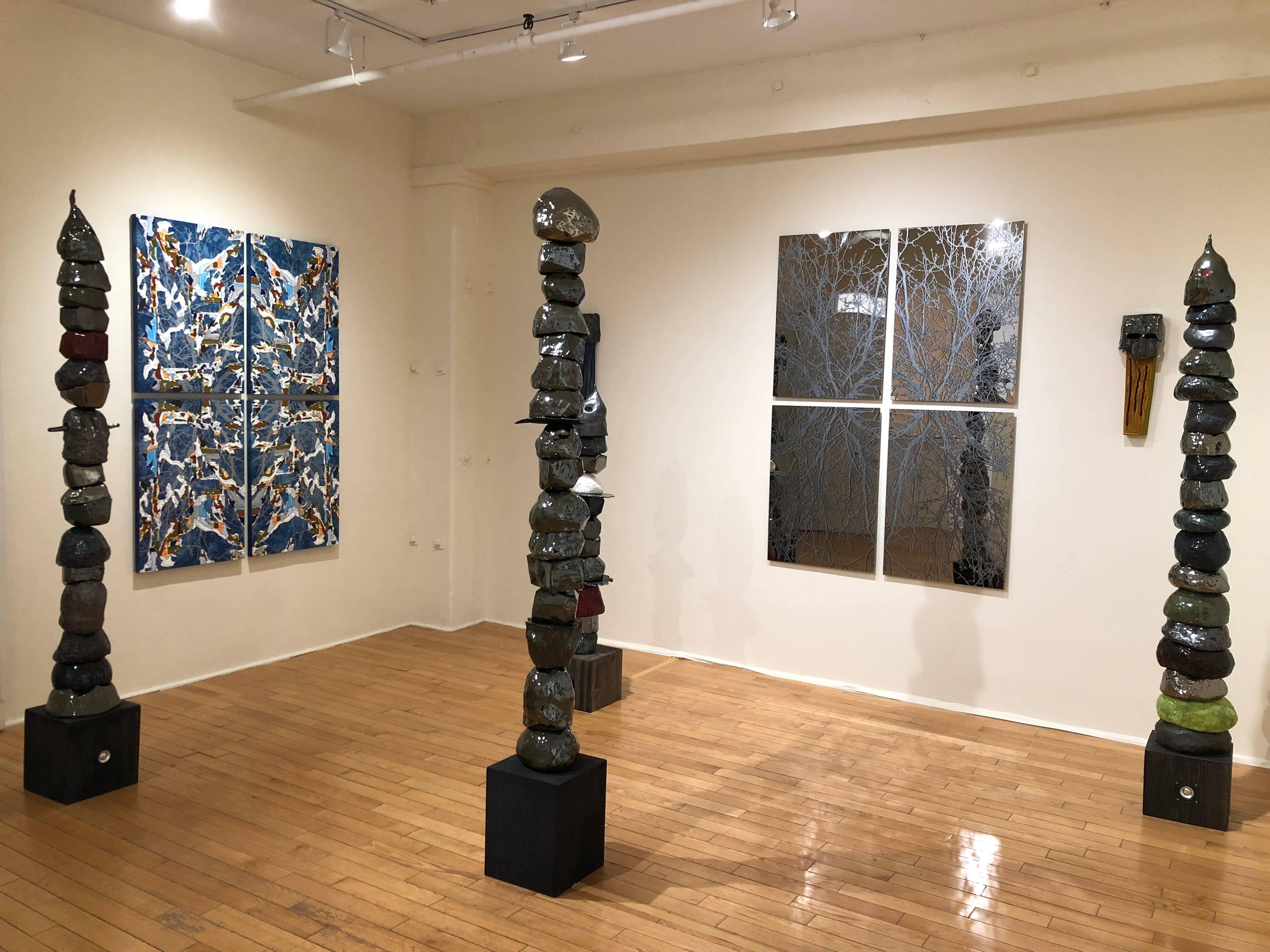 Ivcevich’s newest installation creates a wellspring of temporal tension. Drawing upon his interest in sociology, as well as his extensive international travels, Ivcevich blends innovative drafting technologies with traditional artisanal craft to