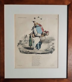 Enigme - Litografia di J.J. Grandville - 1835