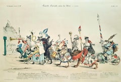 Grande Croisade Contre la Liberté - Lithographie de J.J. Grandville - 1834
