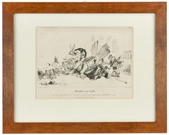 L'artillerie du Diable  - Lithographie de J.J. Grandville - 1834