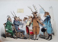 Les Métamorphoses du Jour - Libro raro illustrato da J. J. Grandville - 1869