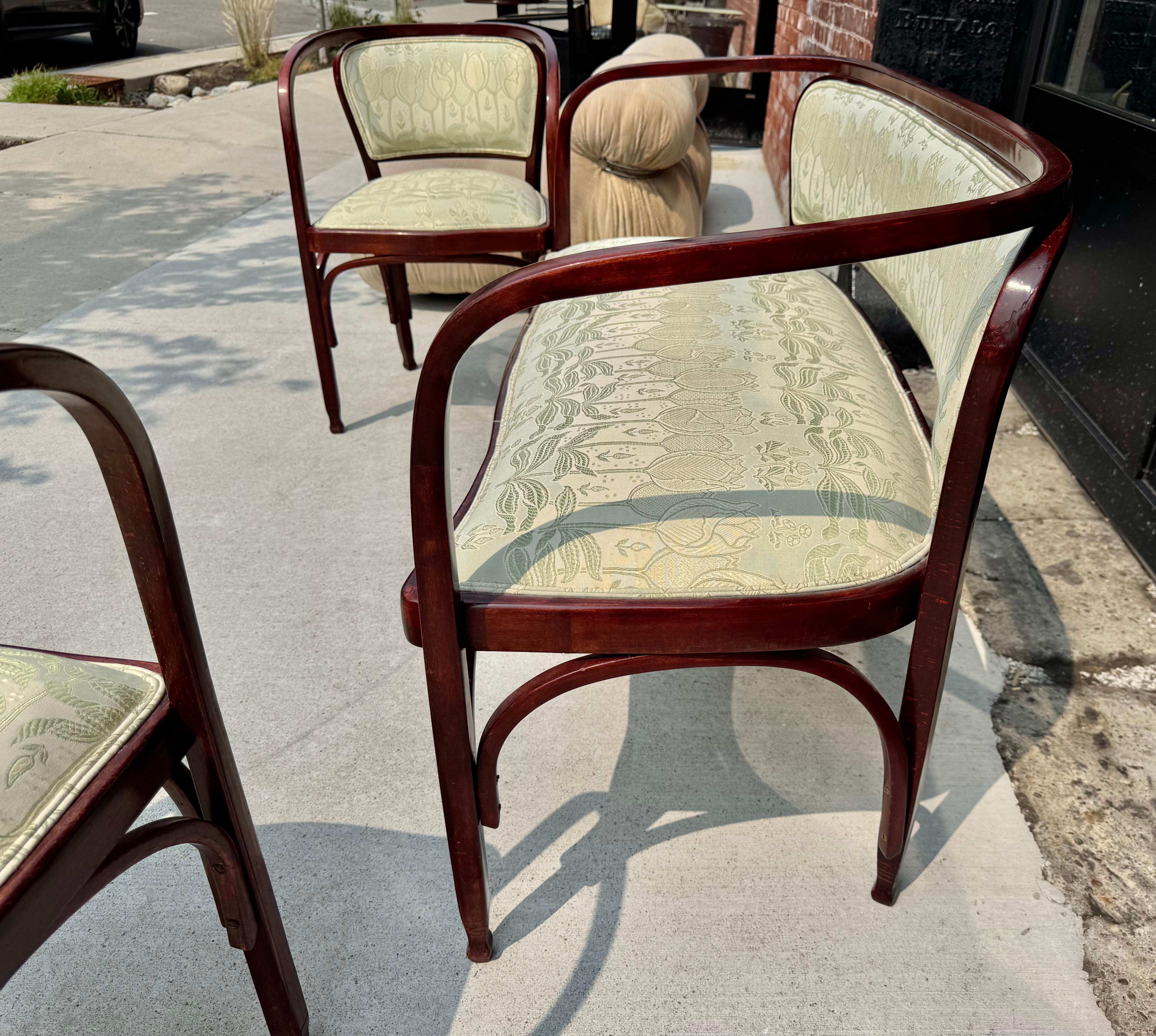 J &J Kohn Bentwood Salon Suite by Gustav Siegel early 1900's For Sale 3