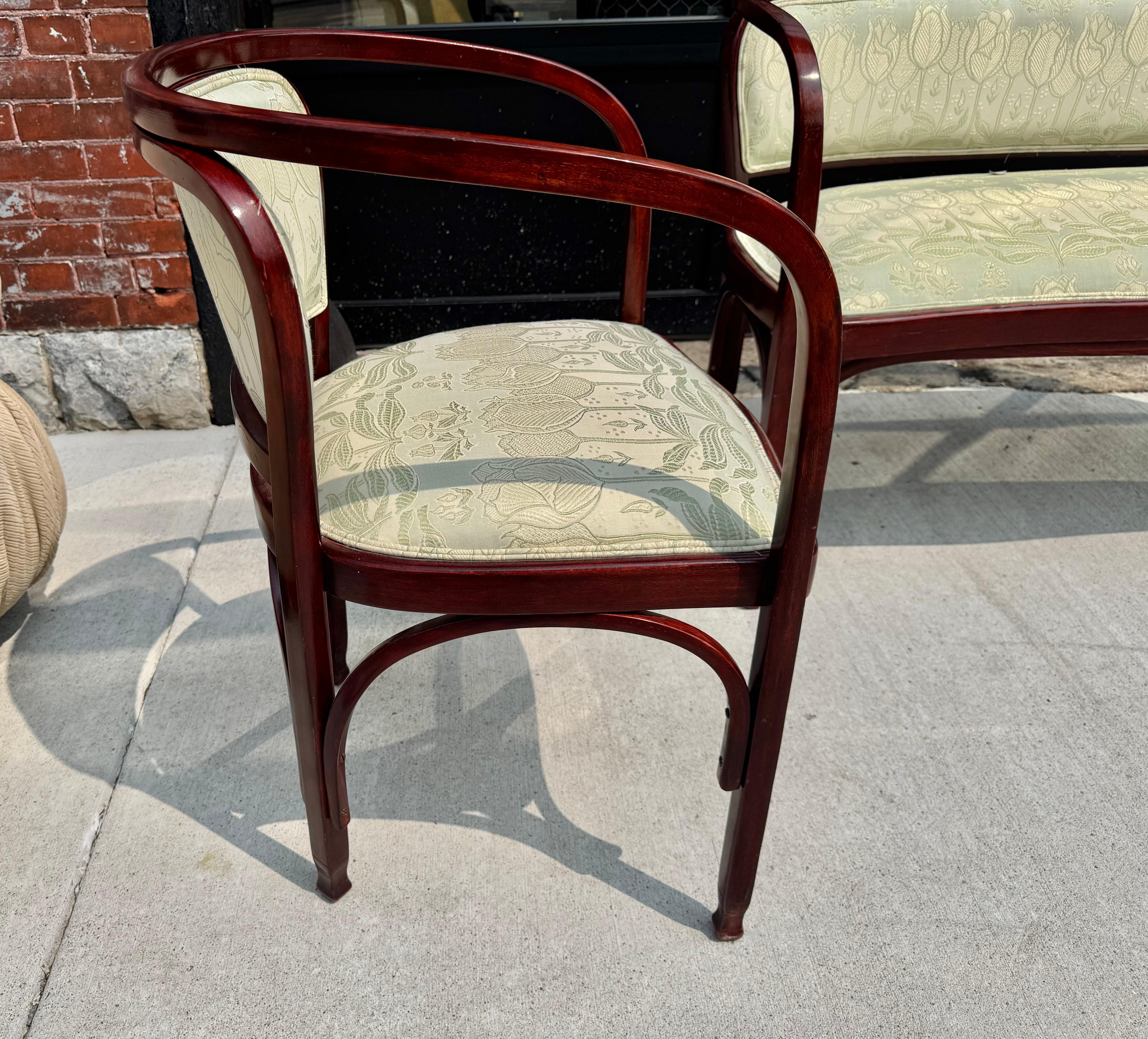 J &J Kohn Bentwood Salon Suite by Gustav Siegel early 1900's For Sale 8