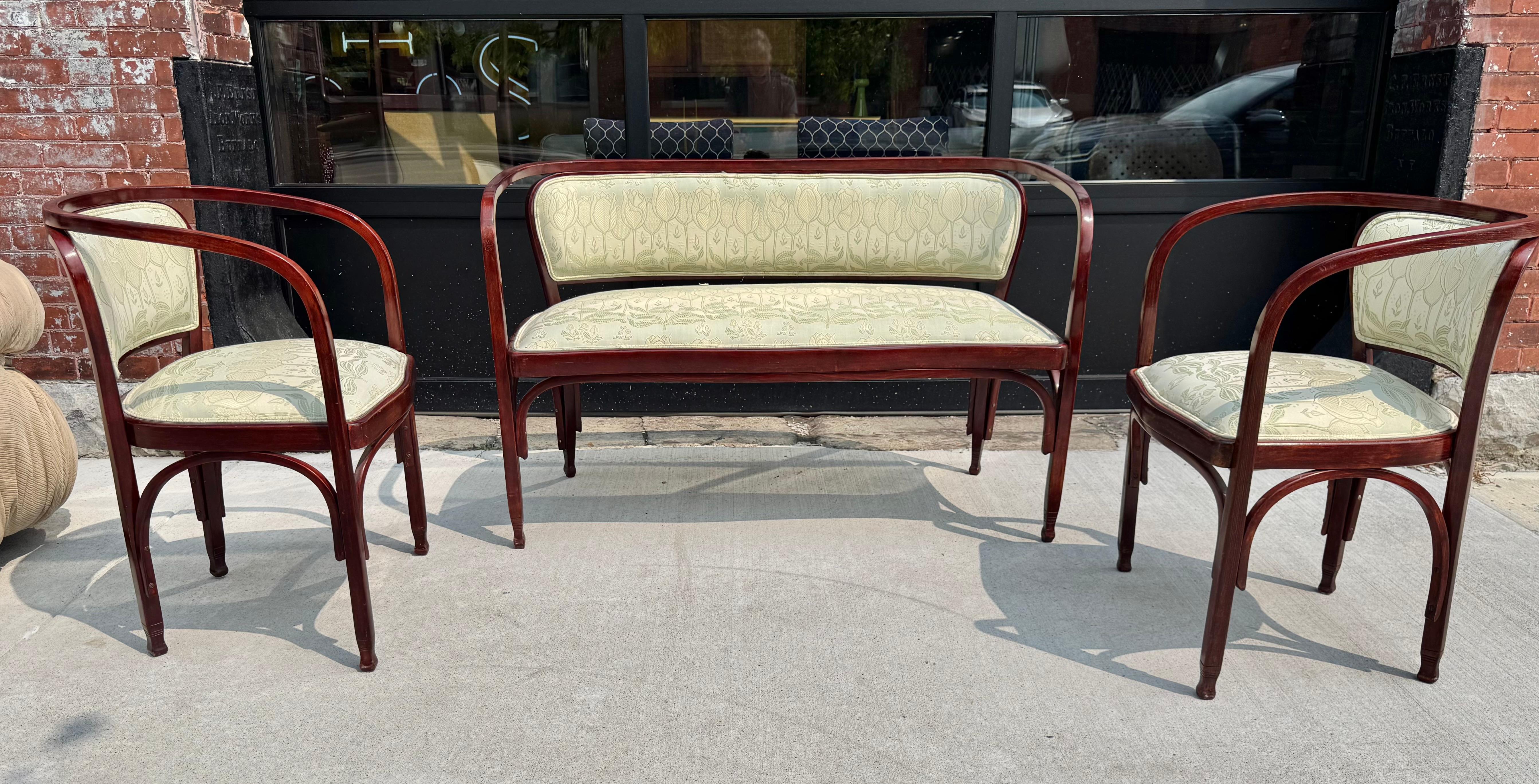 J &J Kohn Bentwood Salon Suite by Gustav Siegel early 1900's For Sale 9