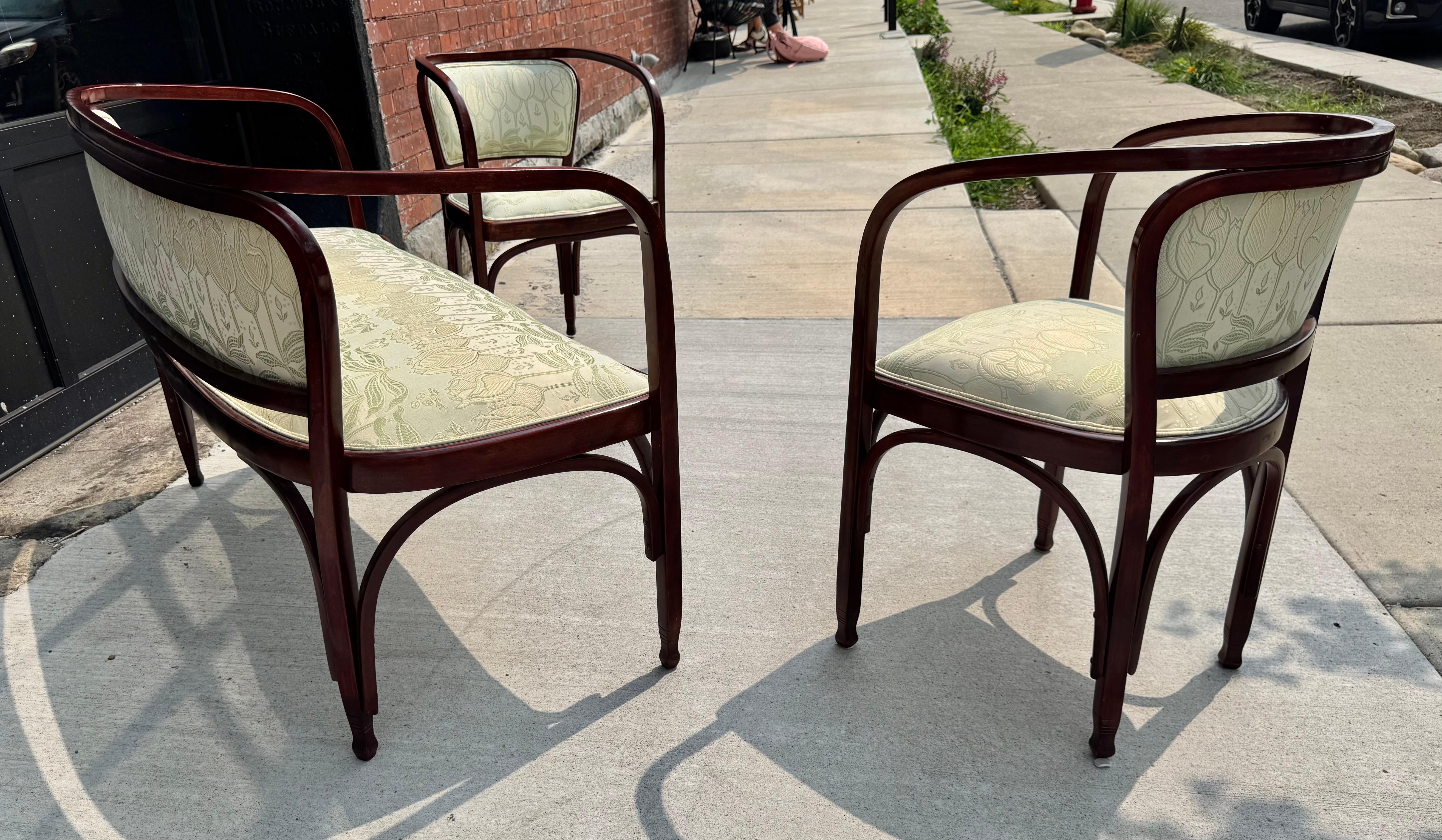 Austrian J &J Kohn Bentwood Salon Suite by Gustav Siegel early 1900's For Sale