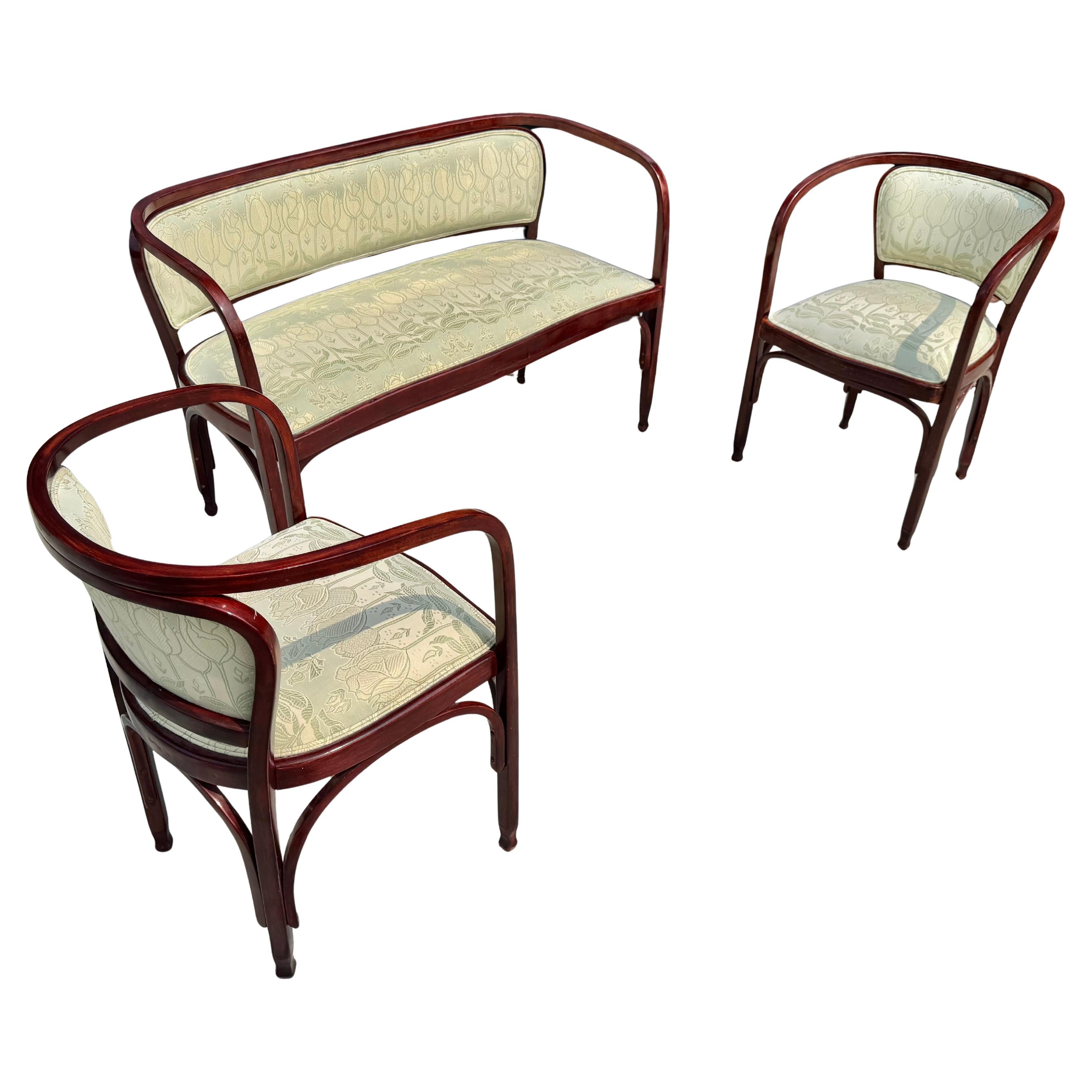 J &J Kohn Bentwood Salon Suite by Gustav Siegel early 1900's For Sale