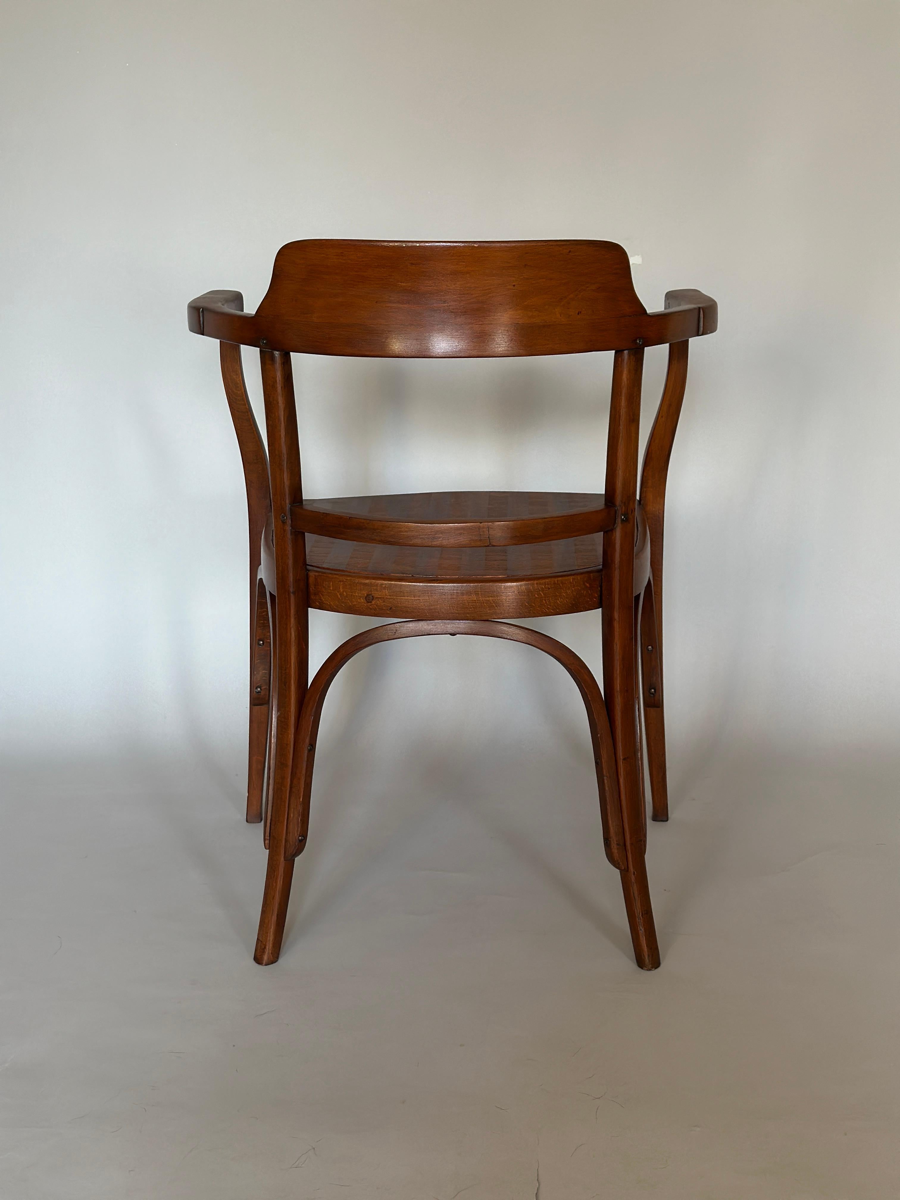 Art Nouveau J & J Kohn Chair 714 by Otto Wagner, 1920s For Sale