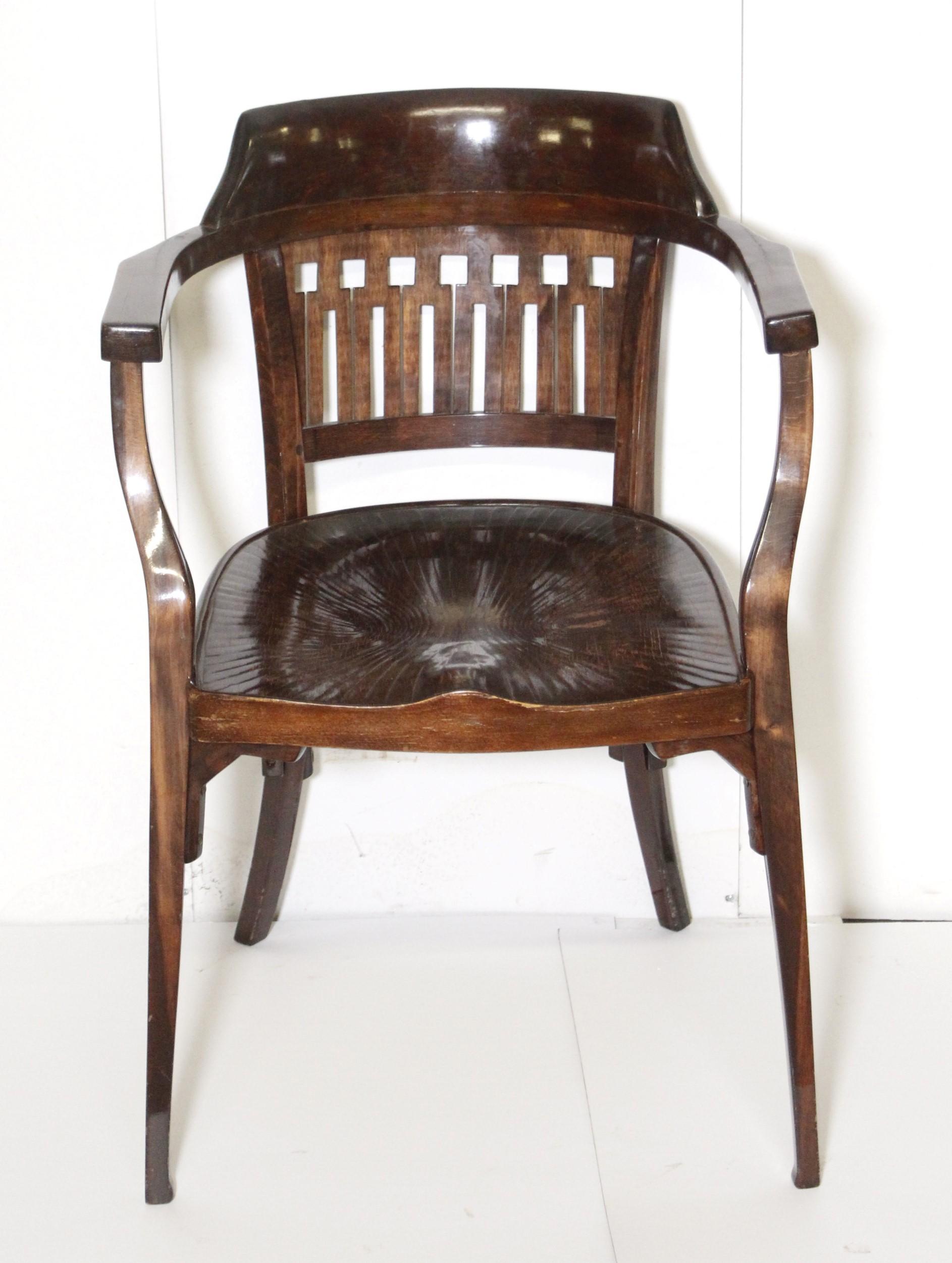 Bauhaus J. J. Kohn Secessionist Bentwood Armchair Designed by Otto Wagner Early 1900s