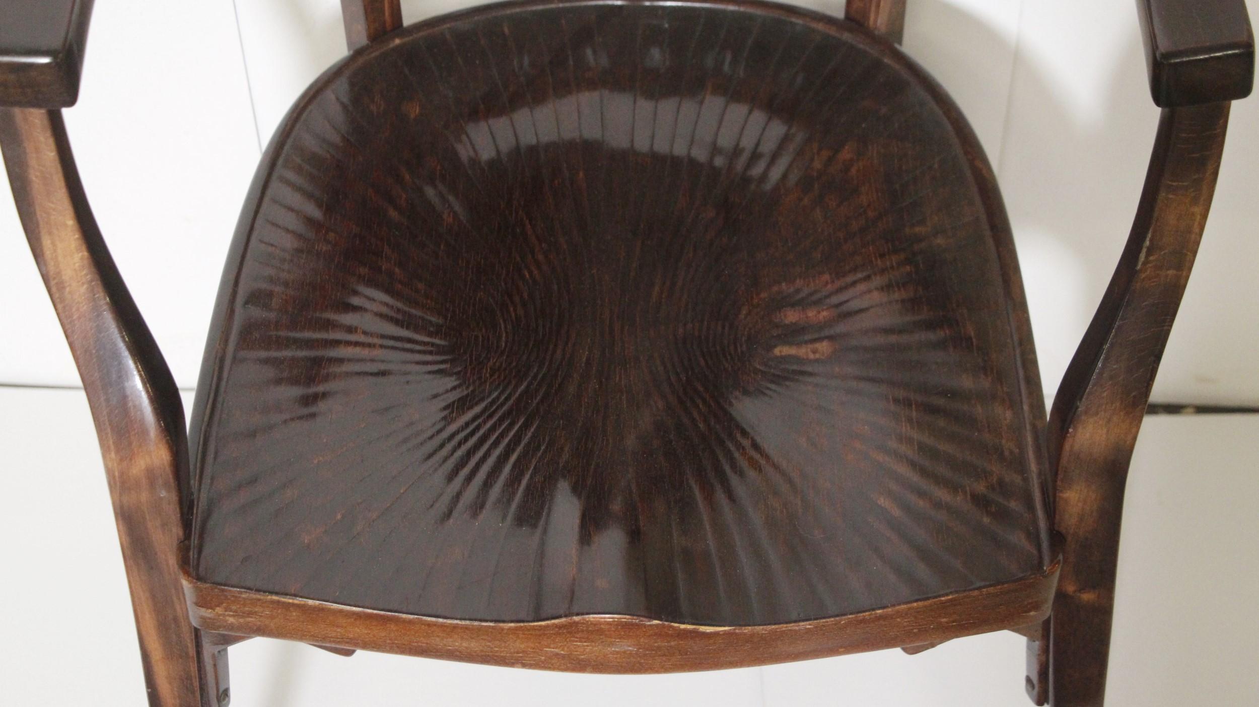 J. J. Kohn Secessionist Bentwood Armchair Designed by Otto Wagner Early 1900s In Good Condition In New York, NY