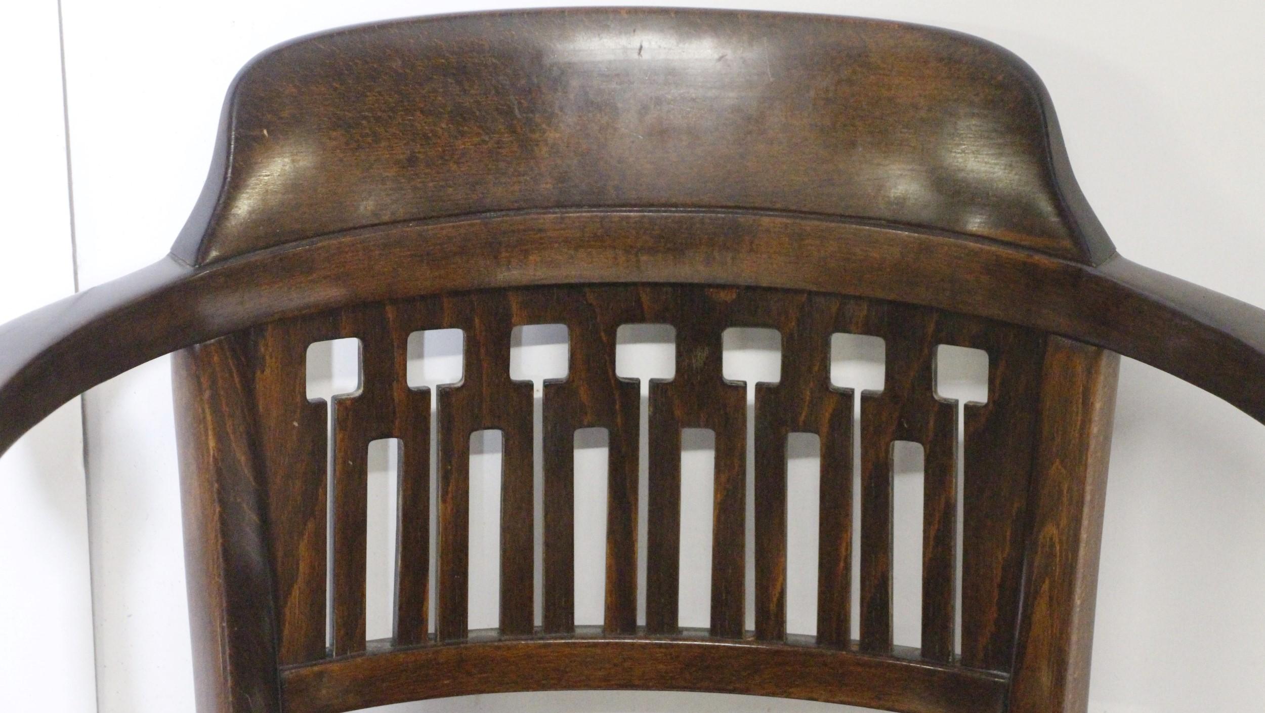 J & J Kohn Vienna Secession Bentwood Armchair Bauhaus Designed by Otto Wagner In Good Condition In New York, NY
