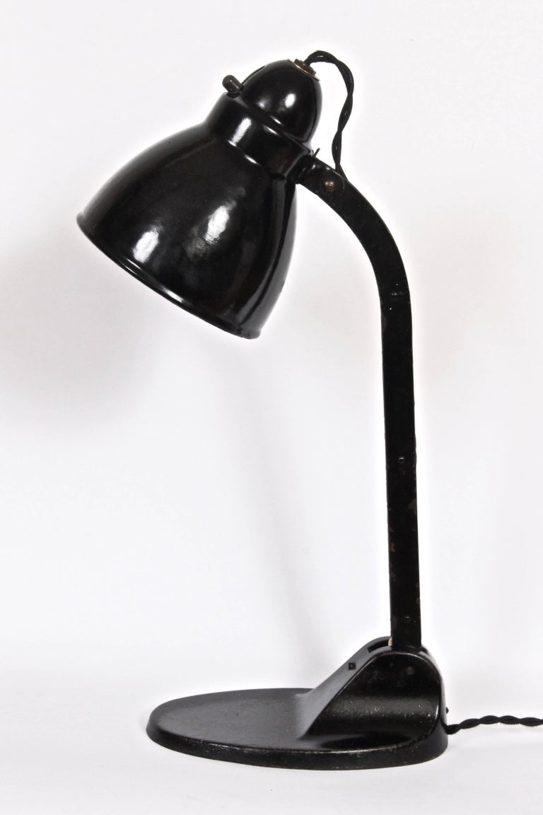 Black Bauhaus Architects Desk Lamp by Viktoria Lampe, circa 1930 For Sale  at 1stDibs