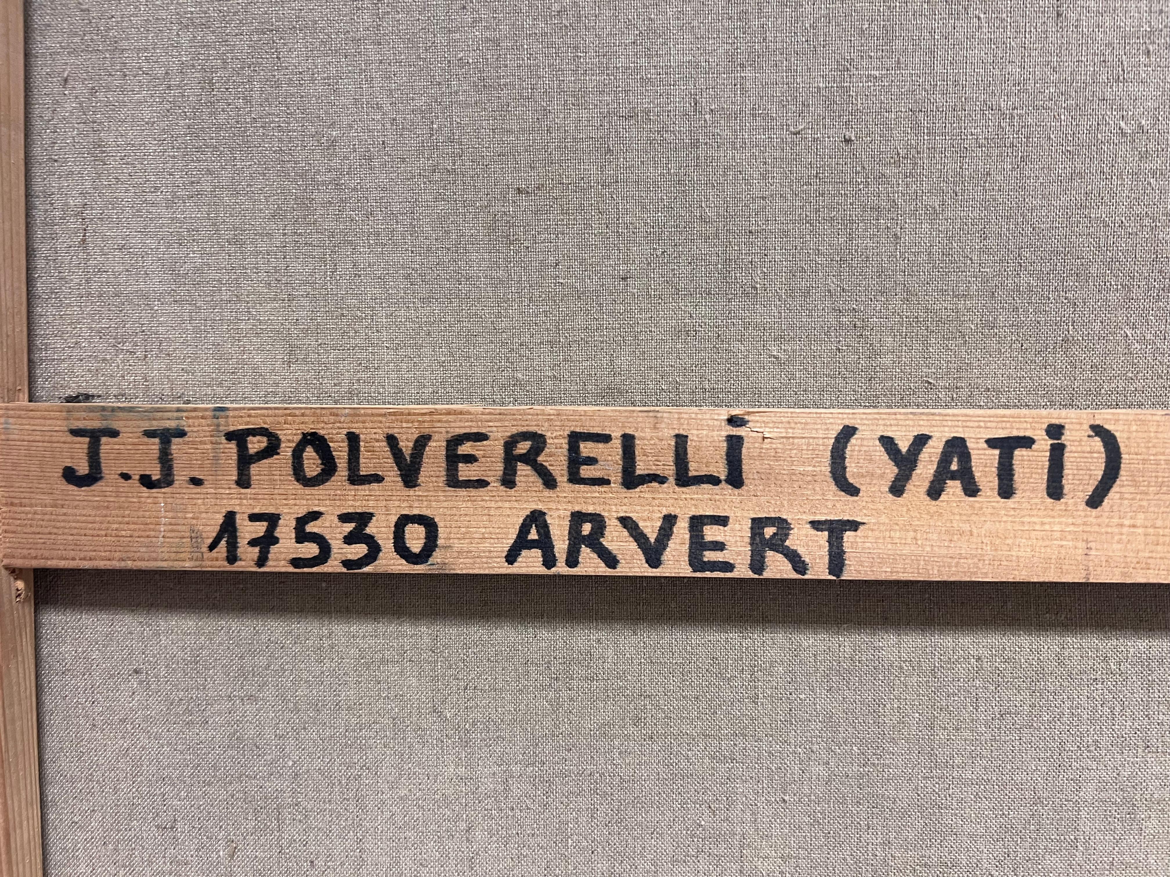 Enorme dipinto ad olio firmato dal modernista francese Figure fuori città di notte in vendita 4