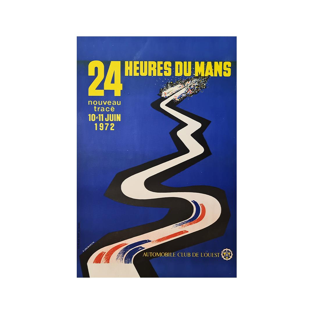 This very nice poster was made by Jean Jacquelin (1905-1989) a French poster artist.

This poster presents us the 24 Hours of Le Mans of the year 1972 which represented the 40th edition of the event and which took place on June 10 and 11 on the