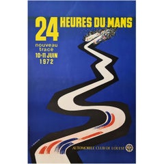 Vintage Original poster was made by Jean Jacquelin for the 24 heures du Mans 1972