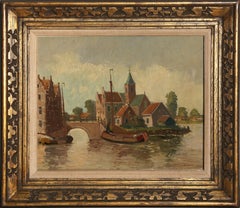 Cityscape, Impressionist Oil Painting on Canvas by J Johnson