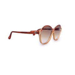 J Jourdan Paris Lunettes de soleil vintage surdimensionnées à paillettes orange US2 197