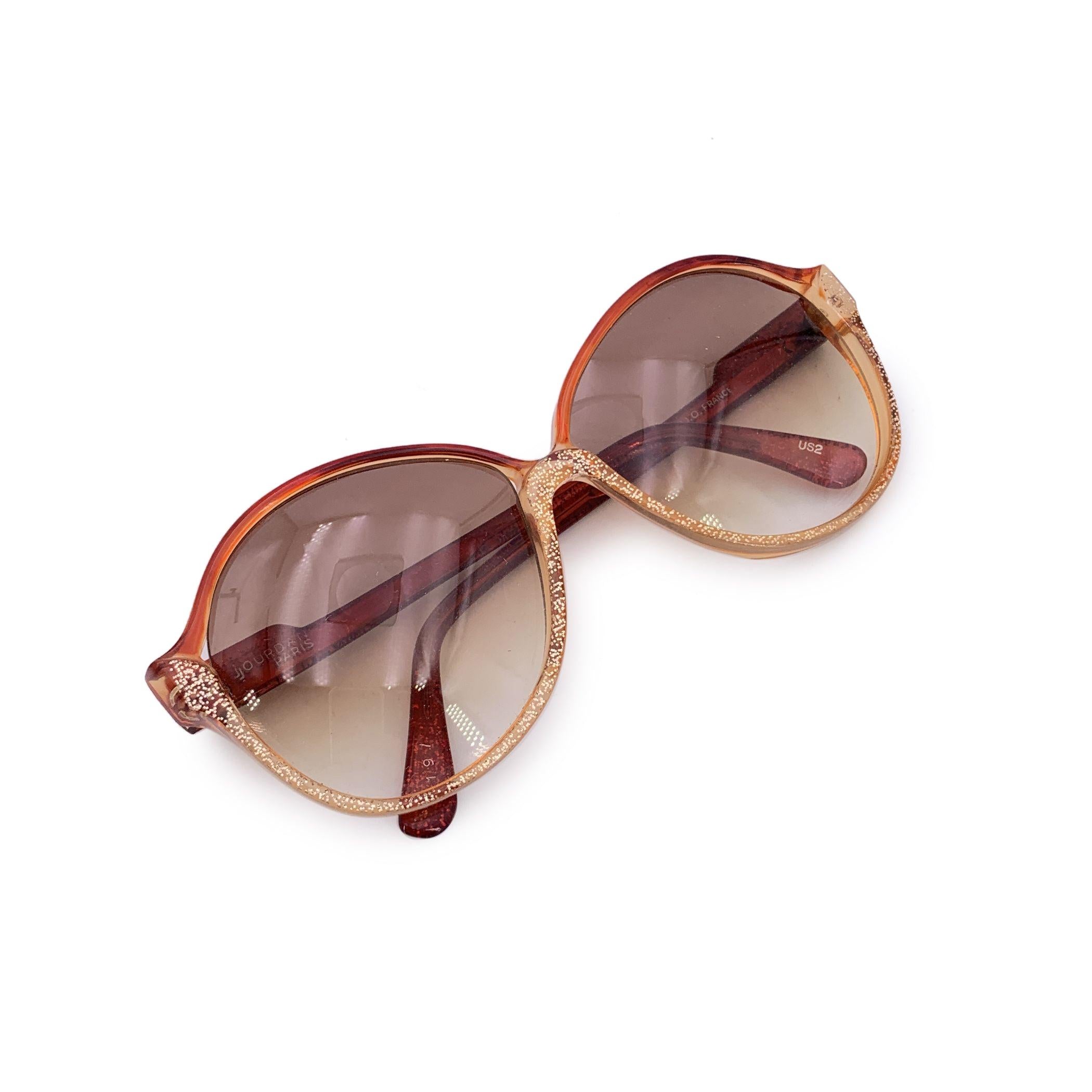 J Jourdan Paris Vintage überdimensioniert Glitter Orange Sonnenbrille US2 197 im Angebot 2