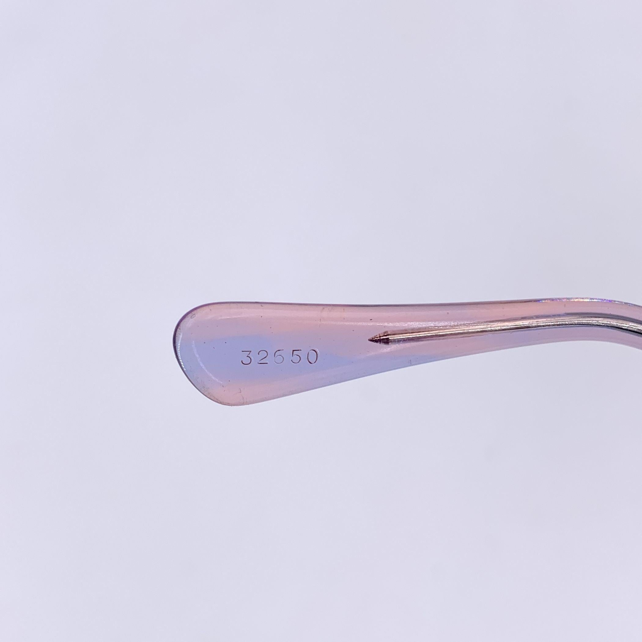 J Jourdan Paris Occhiali da sole trasparenti rosa vintage 32650 51/20 130 mm In condizioni ottime in vendita a Rome, Rome