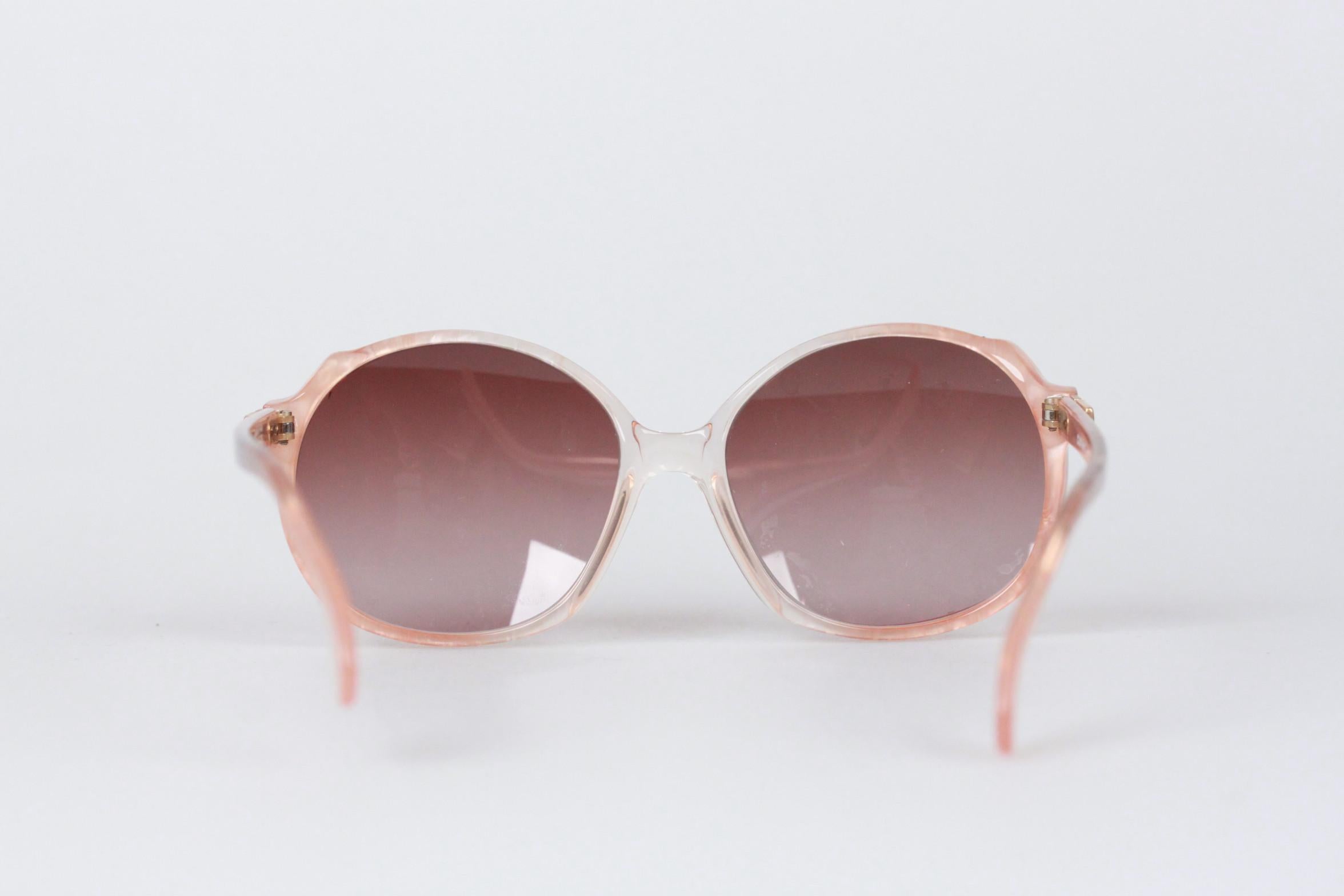 Brown J Jourdan Paris Vintage Powder Pink Sunglasses 0C136 New Old Stock