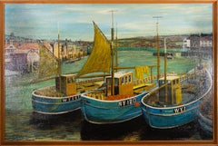J. K. Morton - 20th Century Oil, Boats in Whitby Harbour