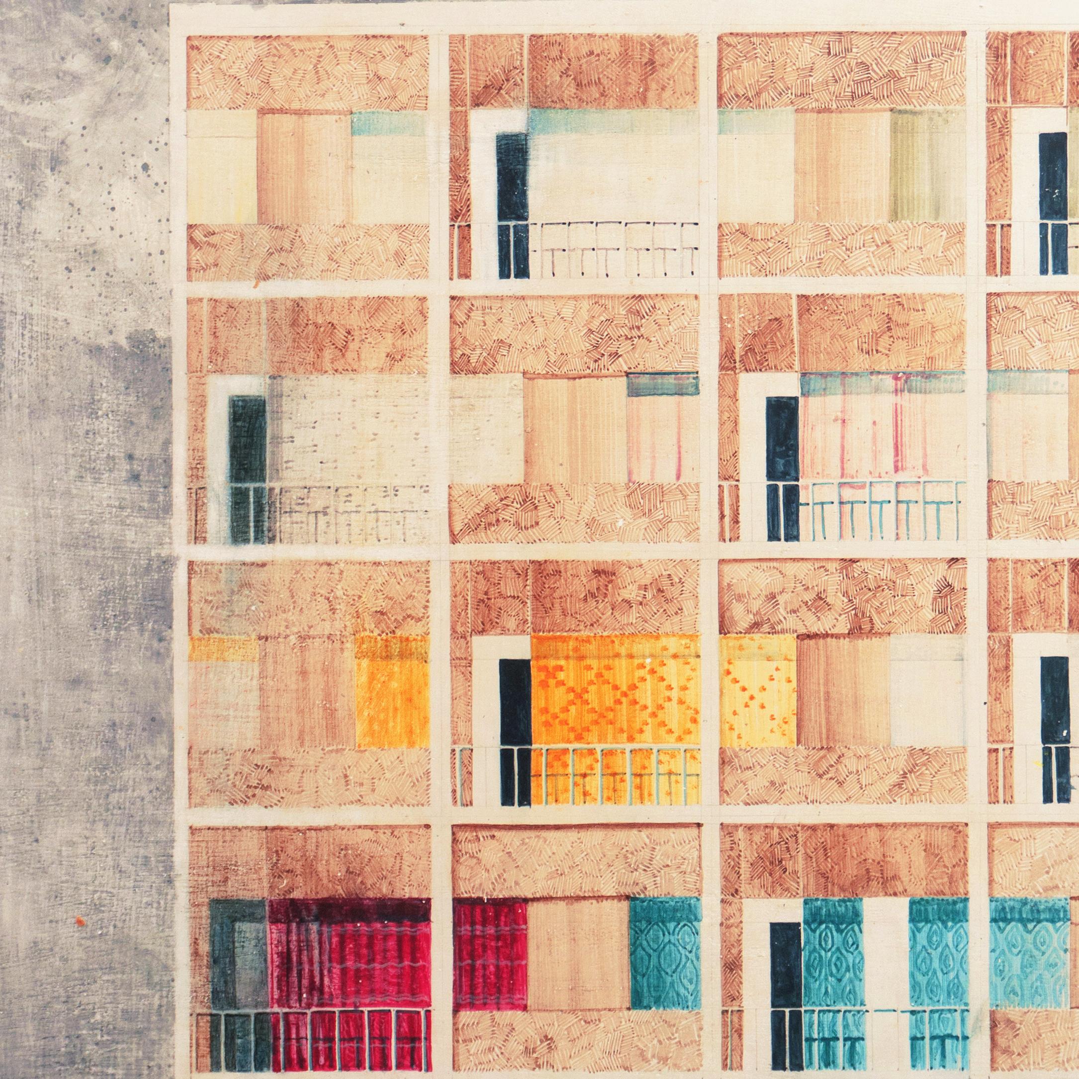 'Architectural', Exhibited: Buffalo Fine Arts Academy, Albright Art Gallery For Sale 1