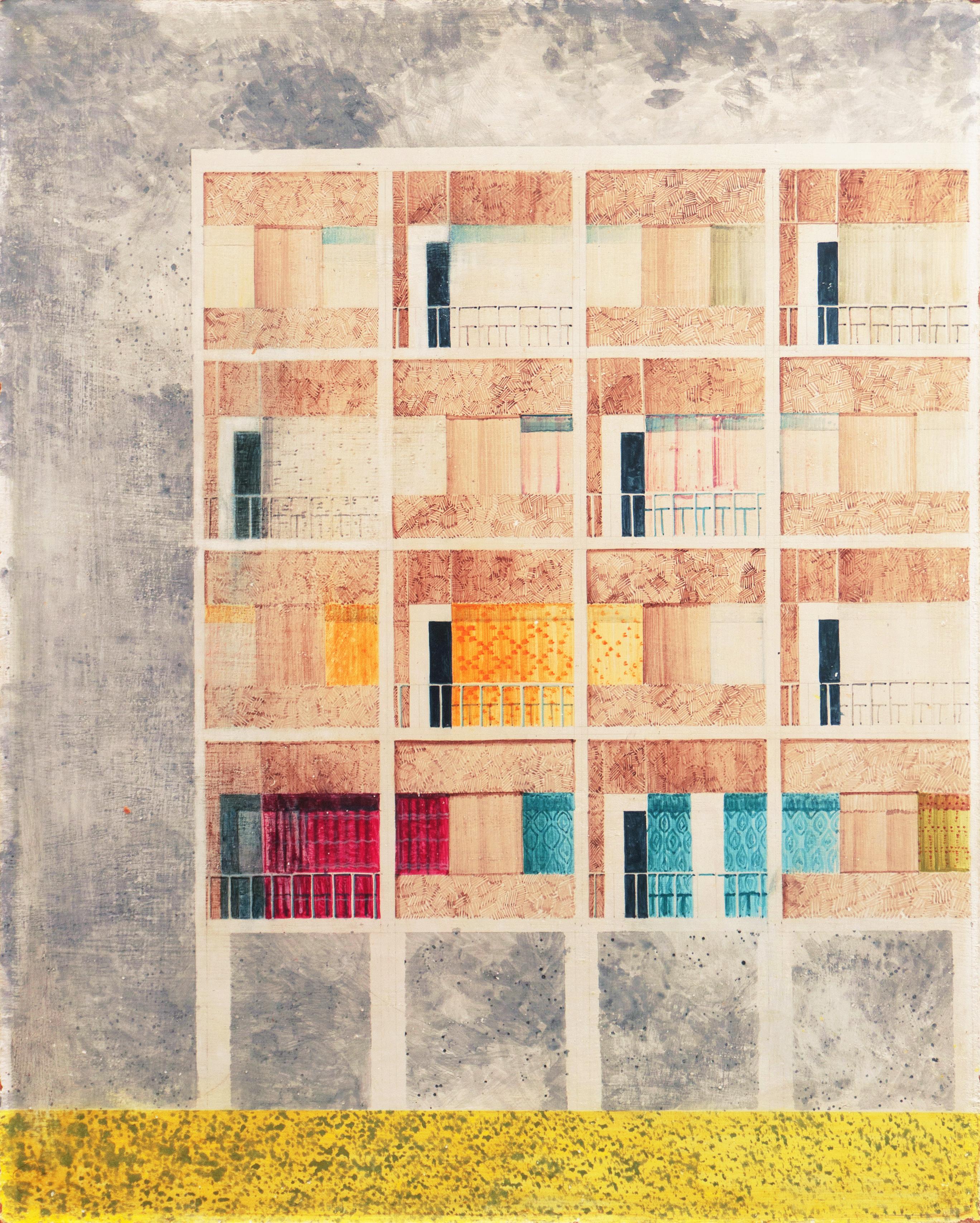 J. Katulski Landscape Painting - 'Architectural', Exhibited: Buffalo Fine Arts Academy, Albright Art Gallery