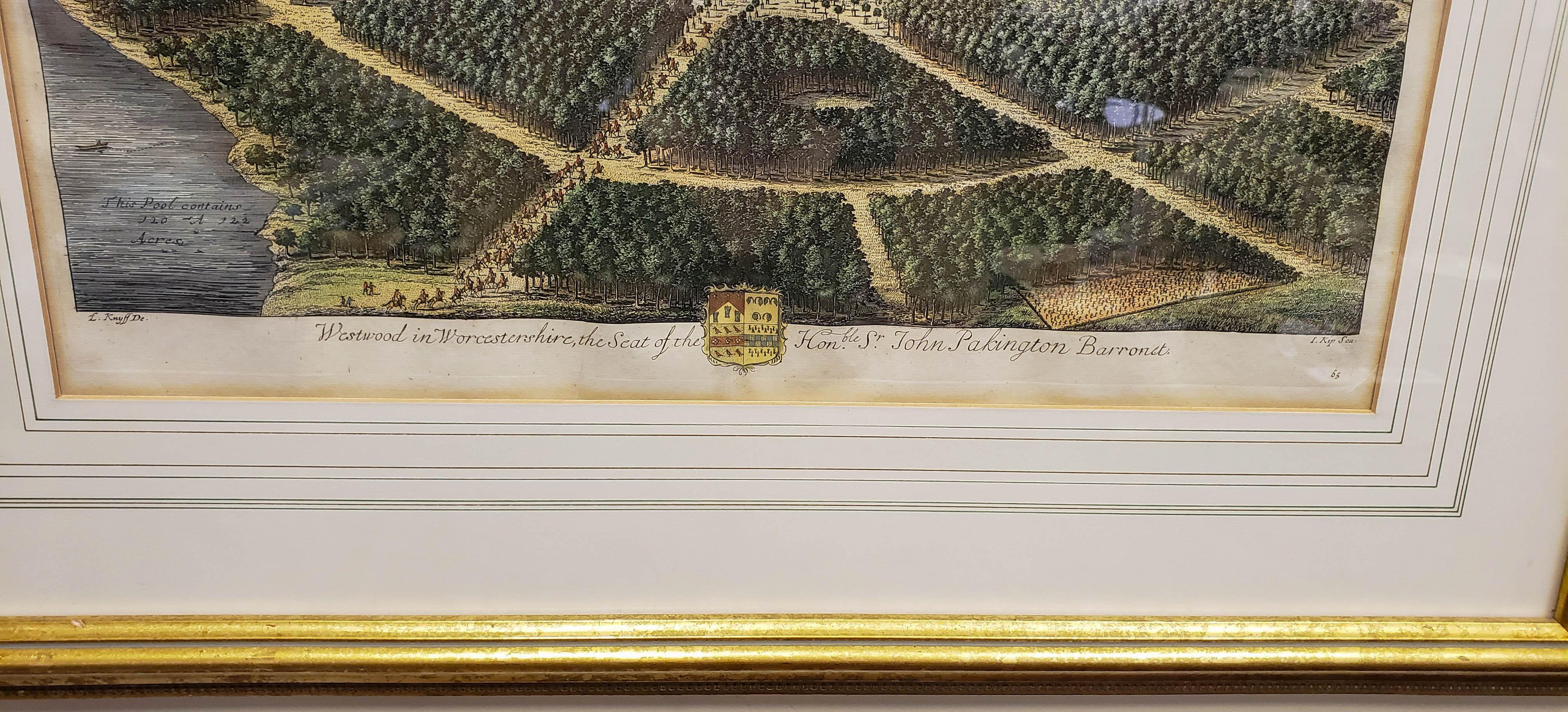 J. Kip und L. Knyff, 18. Jahrhundert, handkolorierte Stiche, Satz von 4 im Angebot 6