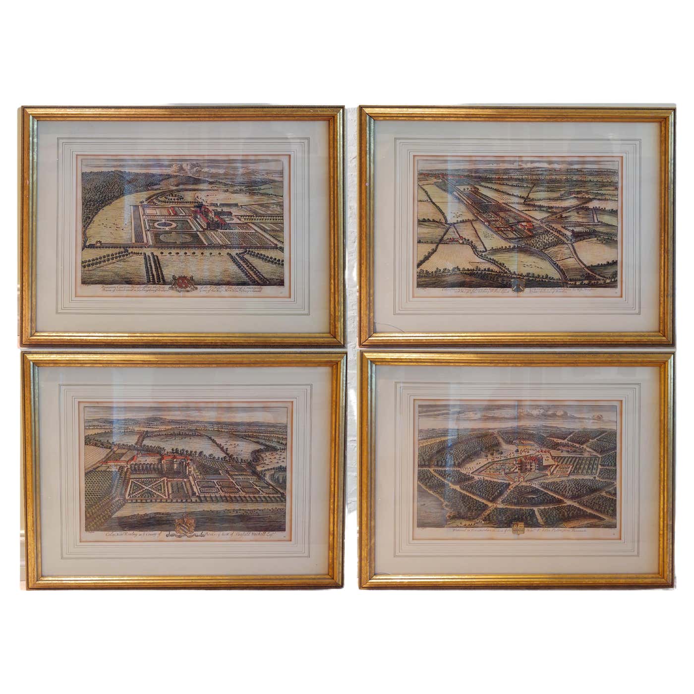 J. Kip and L. Knyff 18th Century Engraving, Set of 4 For Sale at 1stDibs