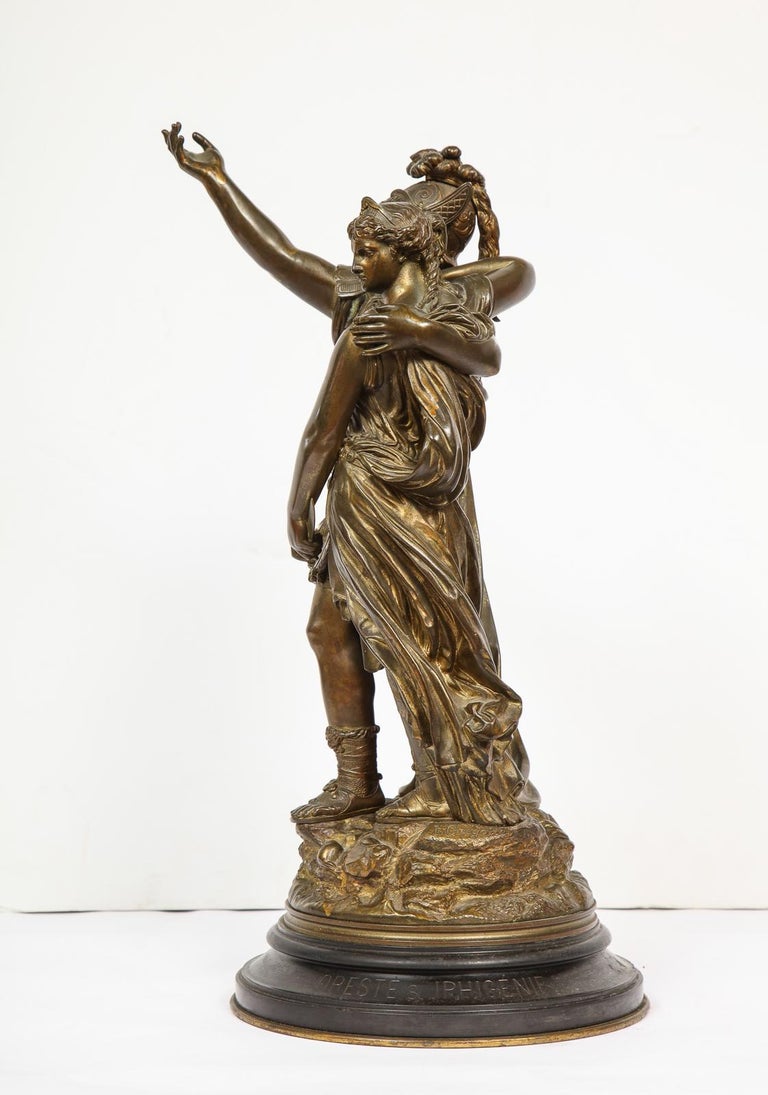J. L. Gregoire, A French Bronze Figural Group "Orestes and Iphigenia