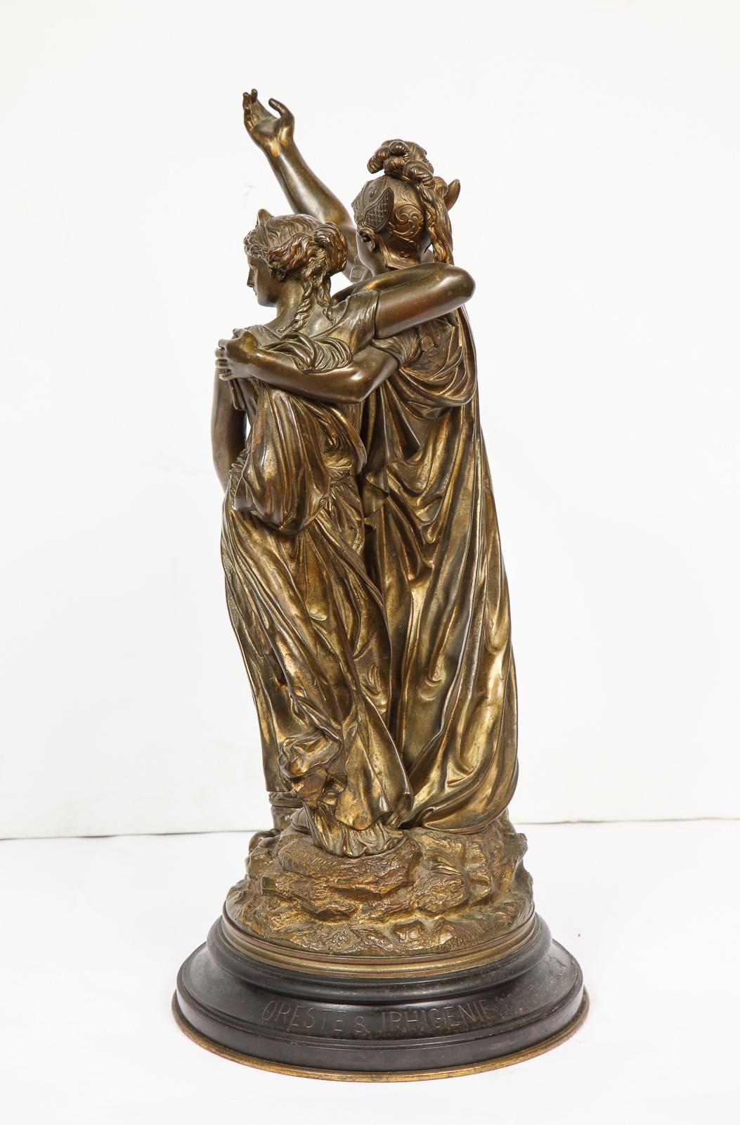 J. L. Gregoire, A French Bronze Figural Group 