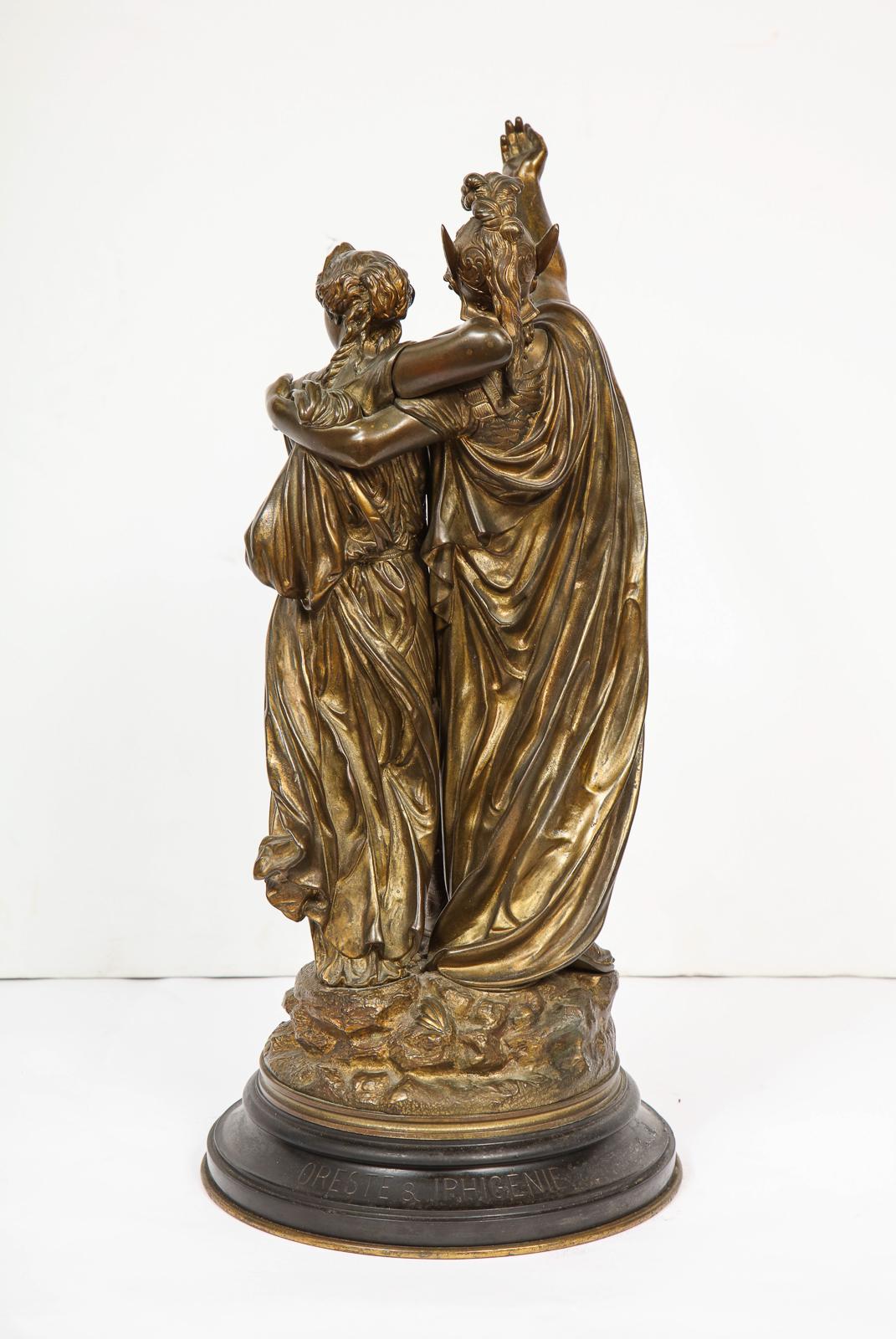 J. L. Gregoire, A French Bronze Figural Group 