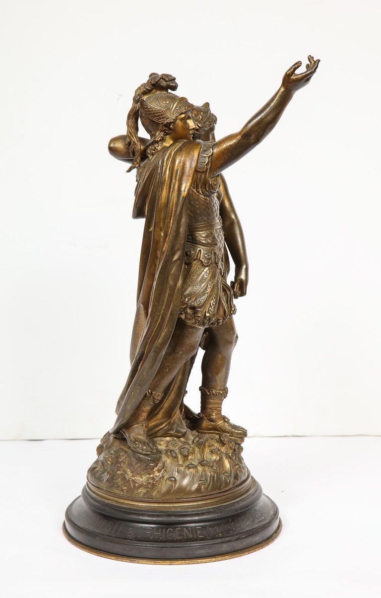 J. L. Gregoire, A French Bronze Figural Group "Orestes and Iphigenia