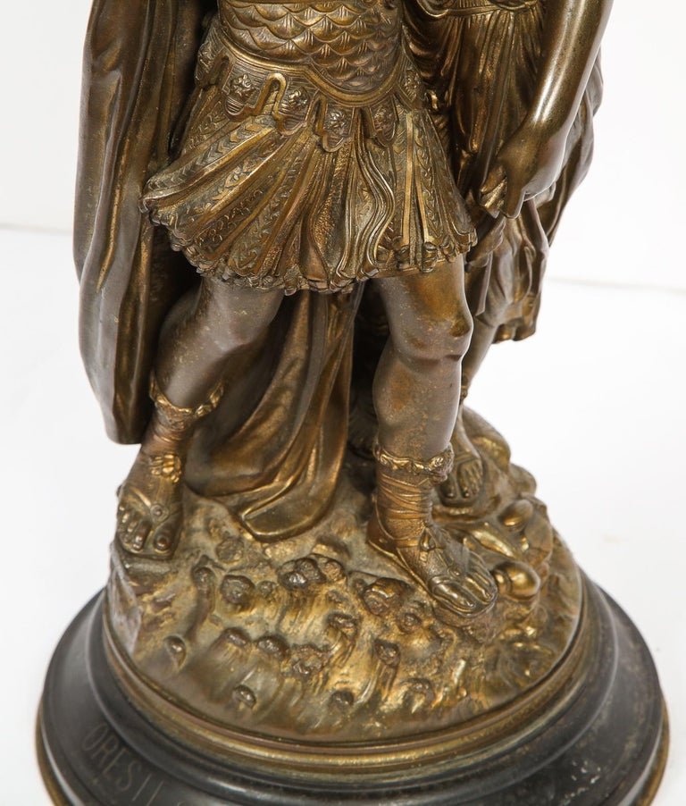 J. L. Gregoire, A French Bronze Figural Group "Orestes and Iphigenia