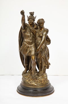 J. L. Gregoire, A French Bronze Figural Group "Orestes & Iphigenia"