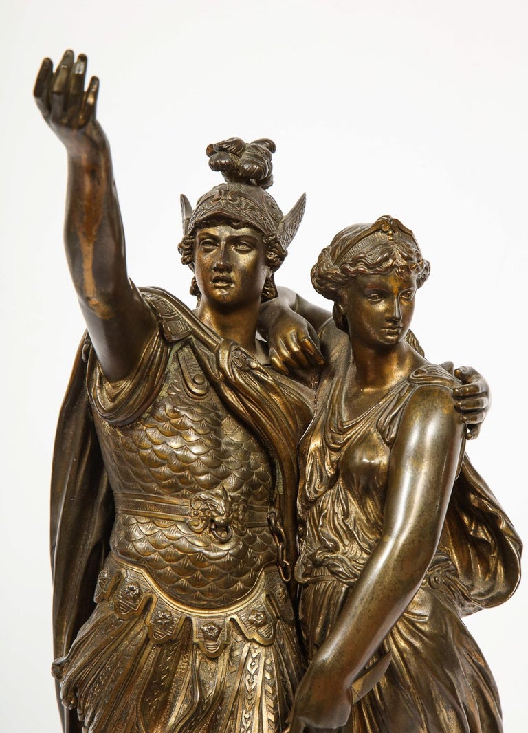 J. L. Gregoire, A French Bronze Figural Group "Orestes and Iphigenia