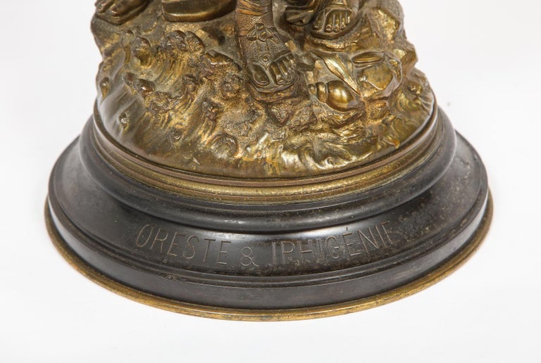 J. L. Gregoire, A French Bronze Figural Group "Orestes and Iphigenia