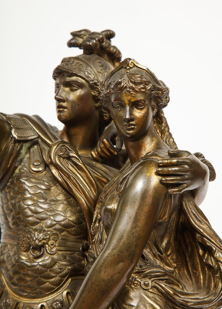 J. L. Gregoire, A French Bronze Figural Group "Orestes and Iphigenia