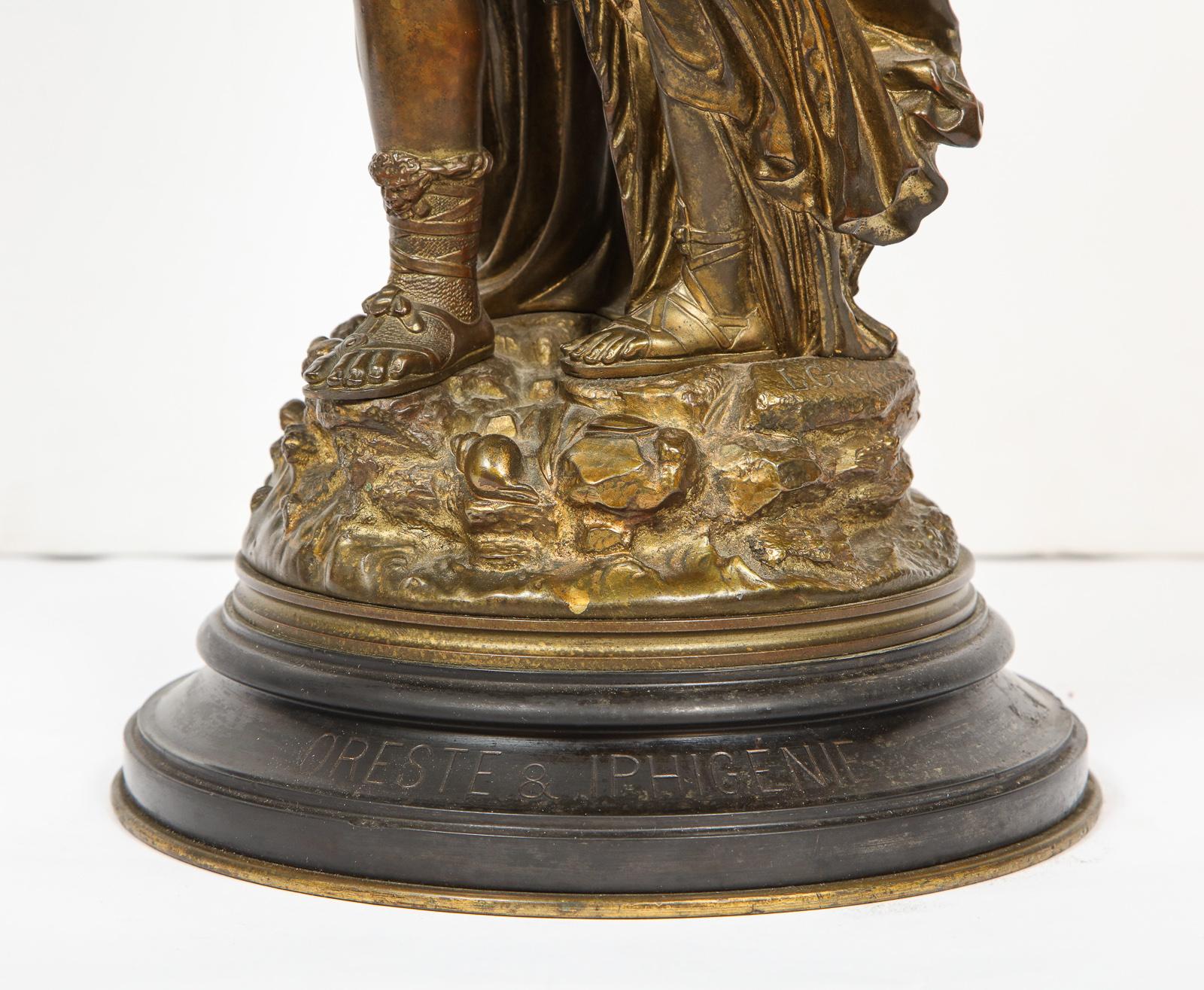 19th Century J. L. Gregoire, A French Bronze Figural Group 
