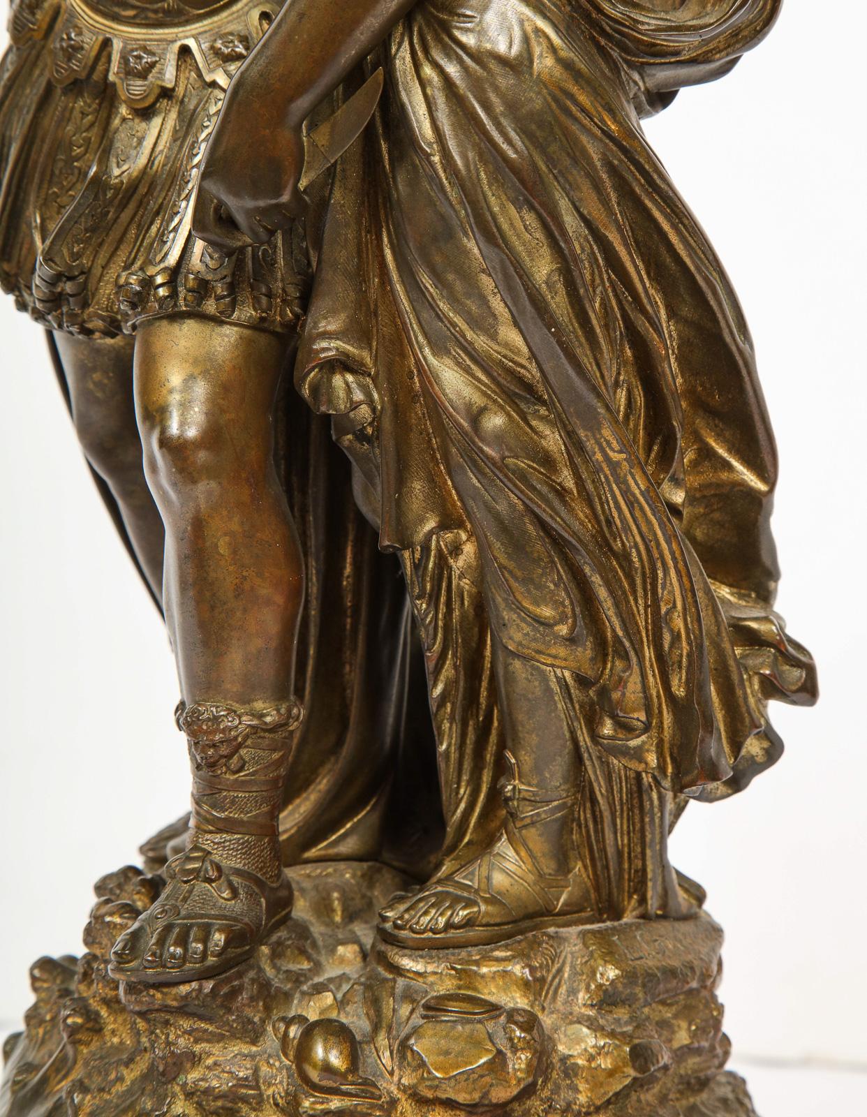 J. L. Gregoire, A French Bronze Figural Group 