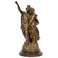 J. L. Gregoire, A French Bronze Figural Group "Orestes & Iphigenia"