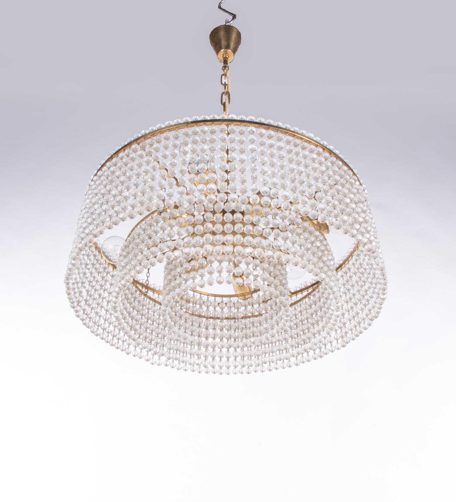 J. & L. Lobmeyr 'Langenzersdorf' Crystal Chandelier Vienna, 1960s 3